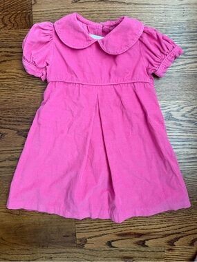 Shrimp and Grits Girls' Pink Peter Pan Collar Dress 4t